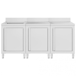 Dulap comercial pentru chiuvetă 180x60x96 cm, oțel inoxidabi - Img 3