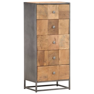 Dulap cu sertare, 45 x 30 x 100 cm, lemn masiv reciclat - Img 7