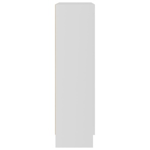 Dulap cu vitrină, alb, 82,5 x 30,5 x 115 cm, PAL - Img 6