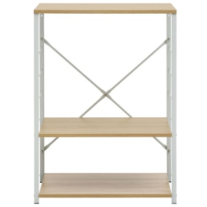 Dulap cuptor microunde, alb și stejar, 60 x 39,6 x 79,5 cm, PAL - Img 3