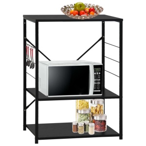 Dulap cuptor microunde, negru, 60 x 39,6 x 79,5 cm, PAL