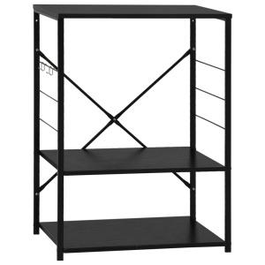 Dulap cuptor microunde, negru, 60 x 39,6 x 79,5 cm, PAL - Img 2