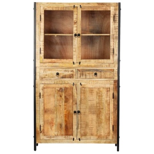 Dulap inalt, 100x40x175 cm, lemn masiv de mango - Img 4