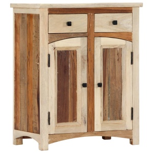Dulap lateral, 60 x 30 x 75 cm, lemn masiv reciclat