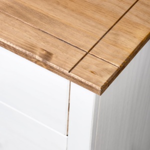 Dulap lateral, alb, 80 x 40 x 73 cm, gama pin de Panama - Img 2