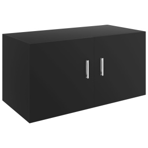 Dulap montat pe perete, negru, 80x39x40 cm, PAL - Img 2