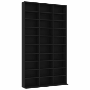 Dulap pentru CD-uri, negru, 102 x 23 x 177,5 cm, PAL - Img 2