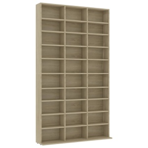 Dulap pentru CD-uri, stejar Sonoma, 102 x 23 x 177,5 cm, PAL - Img 2