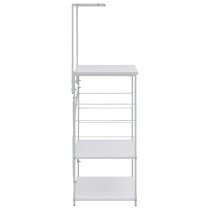 Dulap pentru cuptor de microunde, alb, 60 x 39,6 x 123 cm, PAL - Img 4