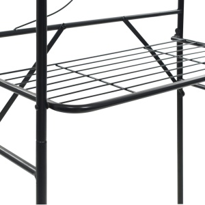 Etajeră de toaletă, negru, 60 x 33 x 174 cm - Img 5
