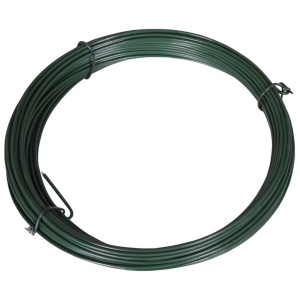 Fir de tensionare pentru gard, 25 m, 1,4/2 mm, oțel, verde