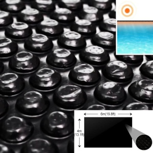 Folie solară pătrată pentru incălzirea apei din piscină 6 x 4 m, Negru - Img 3