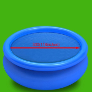 Folie solară plutitoare piscină, rotundă, PE, 300 cm, albastru - Img 4