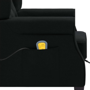 Fotoliu de masaj cu taburet, negru, material textil - Img 7