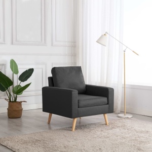 Fotoliu, gri inchis, material textil