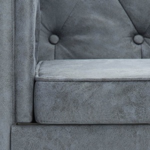 Fotoliu, gri, material textil - Img 3