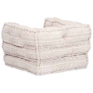 Fotoliu puf modular, bej, material textil - Img 3