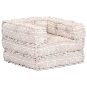 Fotoliu puf modular, bej, material textil - Img 10