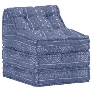 Fotoliu puf modular, indigo, material textil