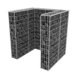 Gabion unic ingrădire pubelă, oțel, 110 x 100 x 120 cm - Img 8
