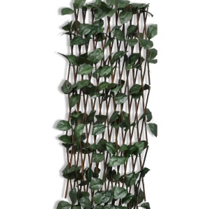 Gard cu zăbrele, frunze artificiale, 5 buc.,180 x 90 cm, salcie - Img 4