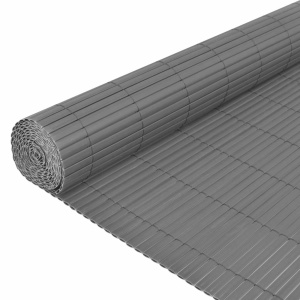 Gard pentru grădină cu două fețe, gri, 150 x 500 cm, PVC - Img 4