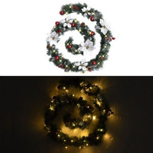 Ghirlandă de Crăciun cu becuri LED, verde, 2,7 m, PVC