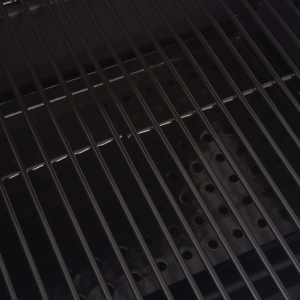 Grătar barbecue cu cărbuni, afumătoare și raft jos, negru - Img 2