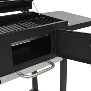 Grătar barbecue cu cărbuni, raft inferior, negru - Img 7