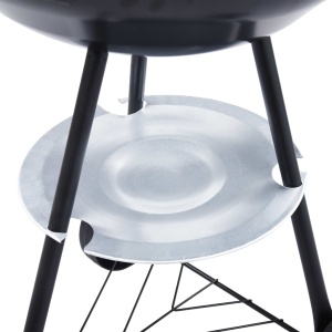 Grătar pe cărbuni tip ceainic XXL portabil cu roți, 44 cm - Img 6