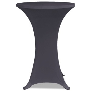 Husă elastică pentru masă, 80 cm, antracit, 2 buc. - Img 3