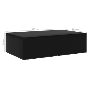 Husă mobilier de grădină, 12 ocheți, 205 x 325 x 90 cm - Img 5