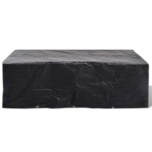 Huse mobilier grădină 2 buc. 300x140cm set poliratan 10 ocheți - Img 3