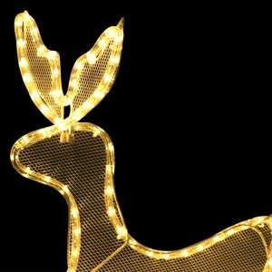 Instalație lumini Crăciun, ren și sanie cu plasă, 216 LED-uri - Img 4