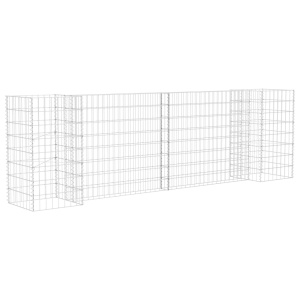 Jardinieră gabion in formă de H, 260 x 40 x 80 cm, sârmă oțel - Img 2