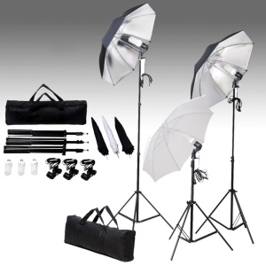 Kit studio foto cu set de lumini și fundal - Img 2