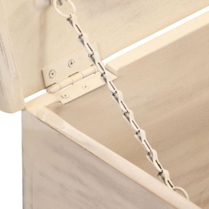 Ladă de depozitare, alb, 110x40x45 cm, lemn masiv de acacia - Img 5