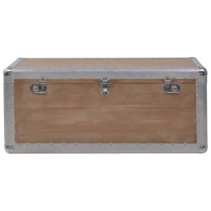 Ladă de depozitare, maro, 91 x 52 x 40 cm, lemn masiv de brad - Img 5