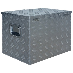 Ladă din aluminiu, 610 x 430 x 455 cm, argintiu - Img 5
