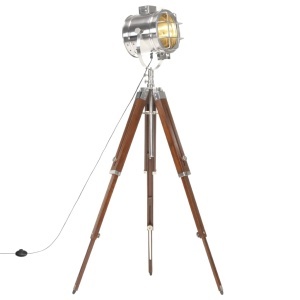 Lampă podea trepied, lemn masiv de mango 165 cm - Img 3