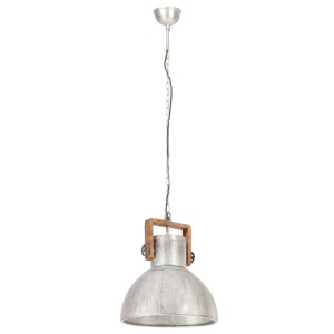 Lampă suspendată industrială 25 W, argintiu, 40 cm, E27, rotund - Img 4