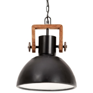 Lampă suspendată industrială, 25 W, negru, 30 cm, E27, rotund - Img 3