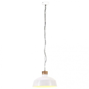 Lampă suspendată industrială, alb, 42 cm, E27 - Img 3