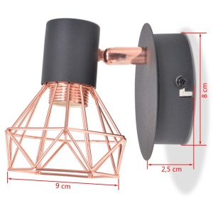 Lămpi de perete, 2 buc, cu 2 becuri LED cu filament 8 W - Img 9