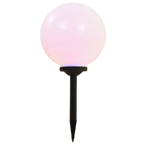 Lămpi solare de exterior cu LED, 2 buc, 30 cm, RGB, sferic - Img 8