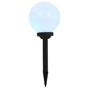 Lămpi solare de exterior cu LED, 3 buc, 20 cm, RGB, sferic - Img 3