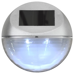 Lămpi solare de exterior cu LED-uri, 12 buc., argintiu, rotund - Img 5