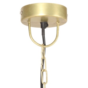 Lustră industrială vintage, 25 W, 41 cm, alamă, rotund, E27 - Img 5