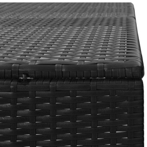 Magazie de pubele triplă, negru, 229 x 78 x 120 cm, poliratan - Img 11