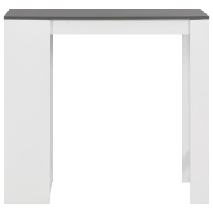 Masă bar cu rafturi, alb, 110x50x103 cm - Img 3